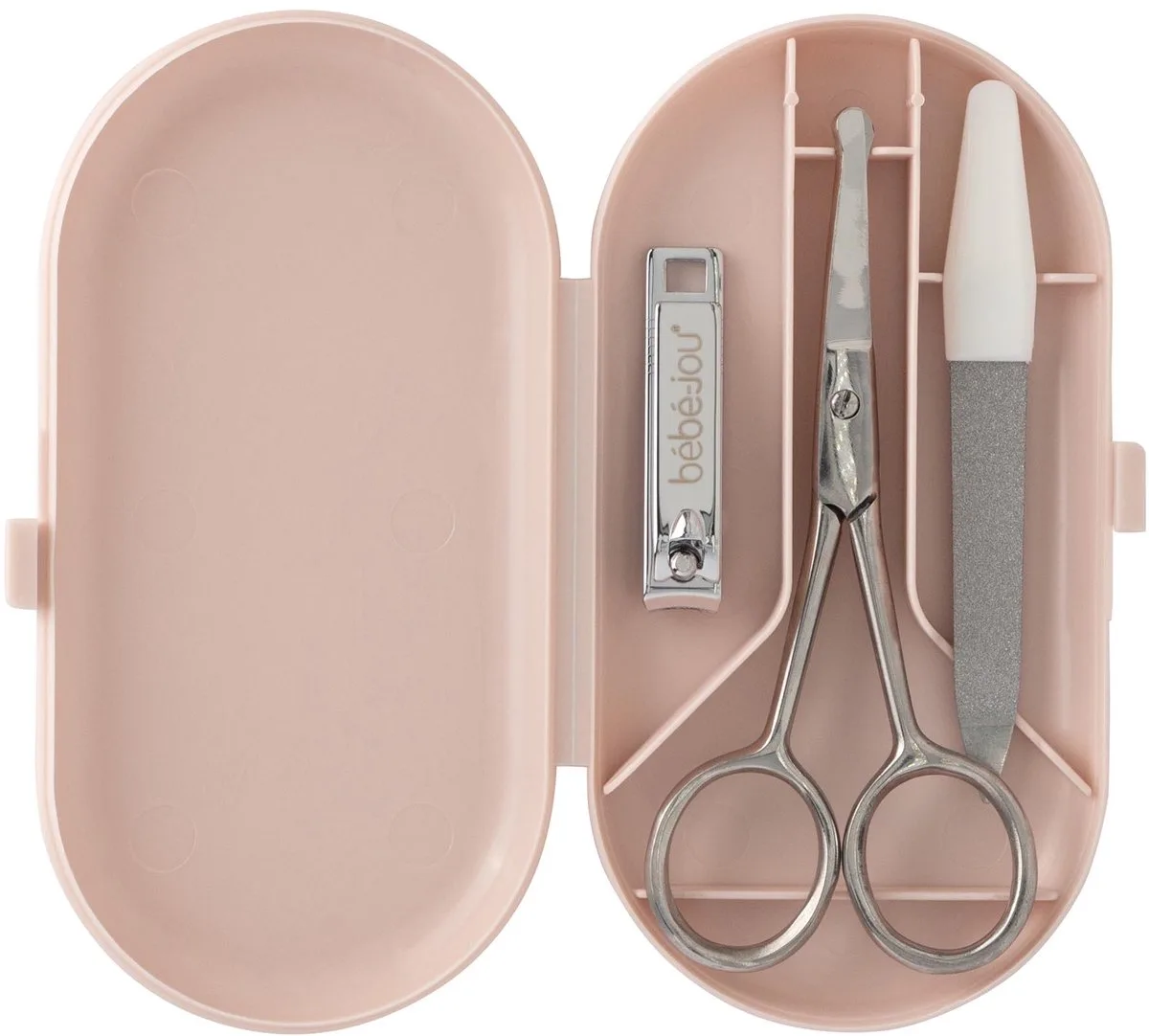 manicureset 3-delig - Babyverzorging - Inclusief nagelvijl, nagelknippertje en roestvrijstalen schaartje från Prénatal i Rosa – produktbild