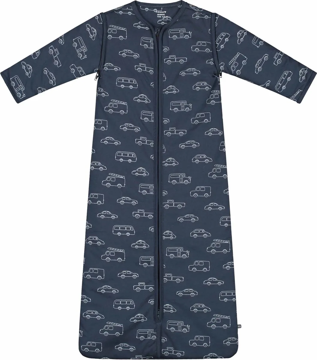 Slaapzak Kind - Auto's - Slaapzak Baby Winter - Jongens - Maat 80/86/92 van Prénatal in Dark Bluegrey – productfoto