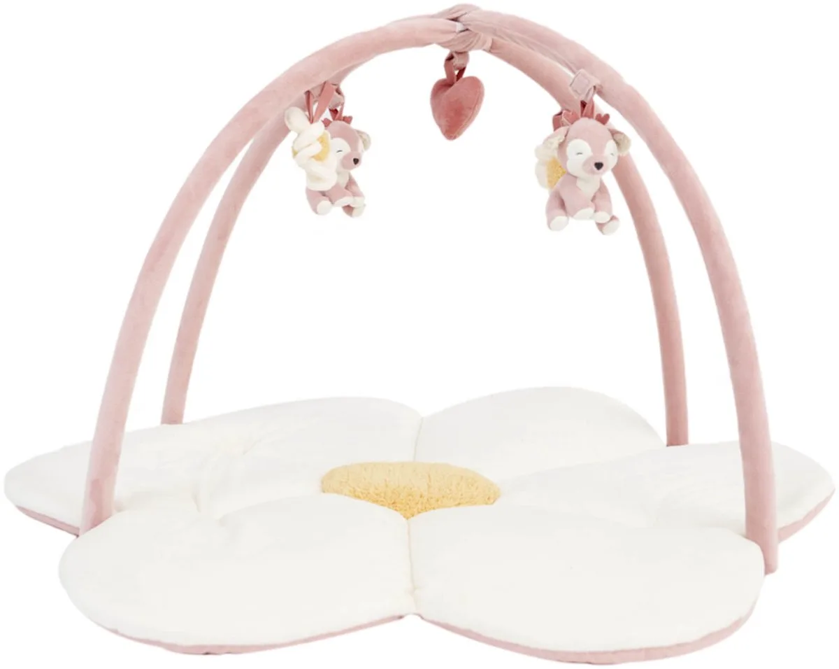 speelkleed Hert - Babygym - Met speelboog - Wit/Roze - Ø 80 cm x H 50 cm fra Prénatal i Flerfarvet – produktbillede
