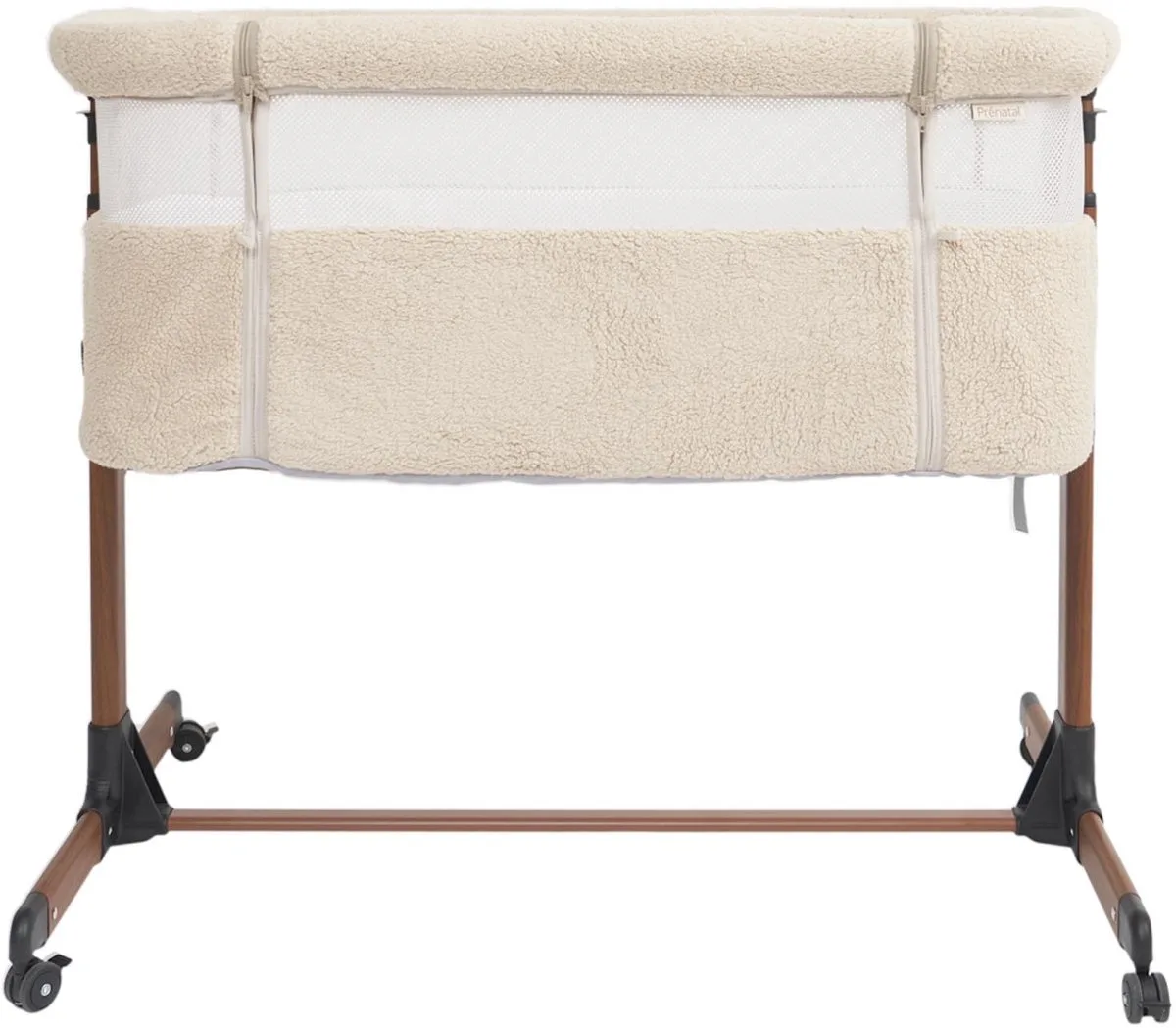 Teddy Co-sleeper Bella - Babykamer - met wieltjes - 6 verschillende standen - Zand - 53x90x77 cm van Prénatal in Bruin – productfoto