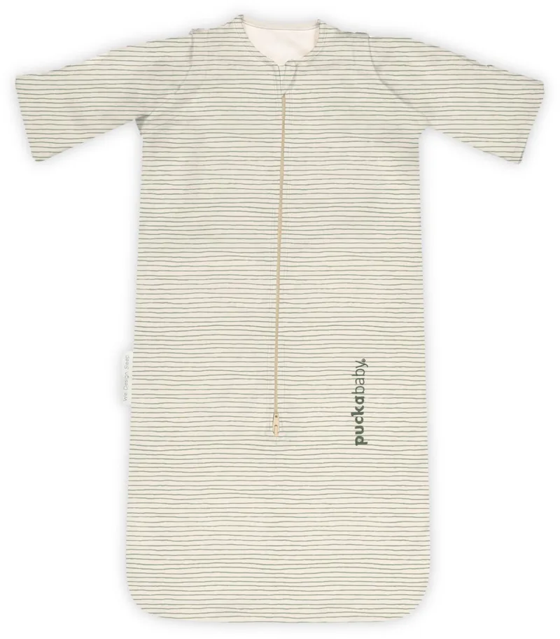 Newborn slaapzak baby (0-6m) - Katoen TOG 1.0 by Puckababy in Green Stripes – product photo