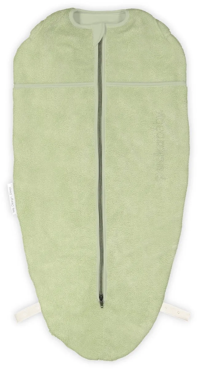Original Mini Inbakerslaapzak (3-6m) - Teddy Winter - Olive by Puckababy in Olive Teddy – product photo
