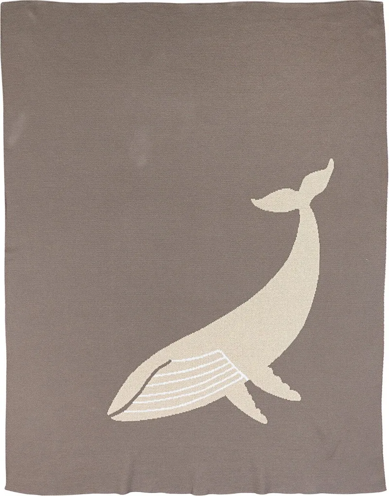 Deken On The Go XL 80x100cm Whale by Quax in Tan – product photo