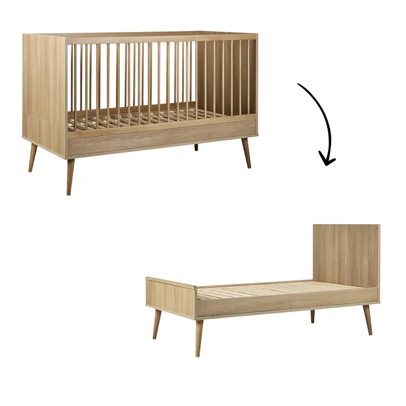 Meegroei Ledikant Quax Flow 70x140 Honey Ash fra Quax – produktbillede 1 af 4