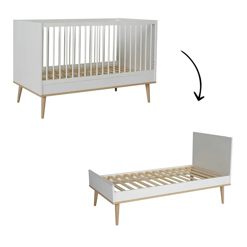 Meegroei Ledikant Quax Flow White & Oak van Quax – productfoto 1 van 4