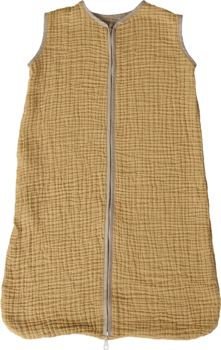 Natural Muslin Tetra Slaapzak - 3/20md - 70cm van Quax in Saffran, Beige – productfoto