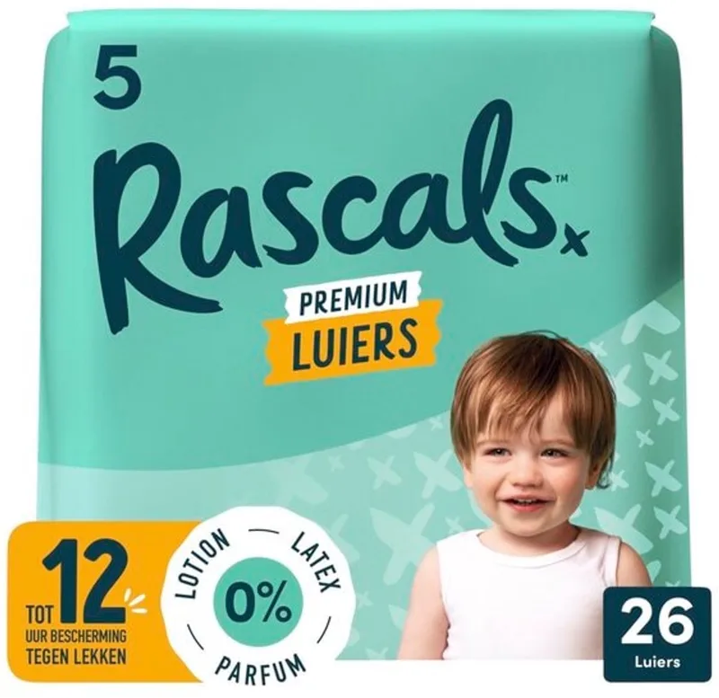 Maat 5 (13-18kg) Premium Luiers - 26 Stuks by Rascal + Friends – product photo