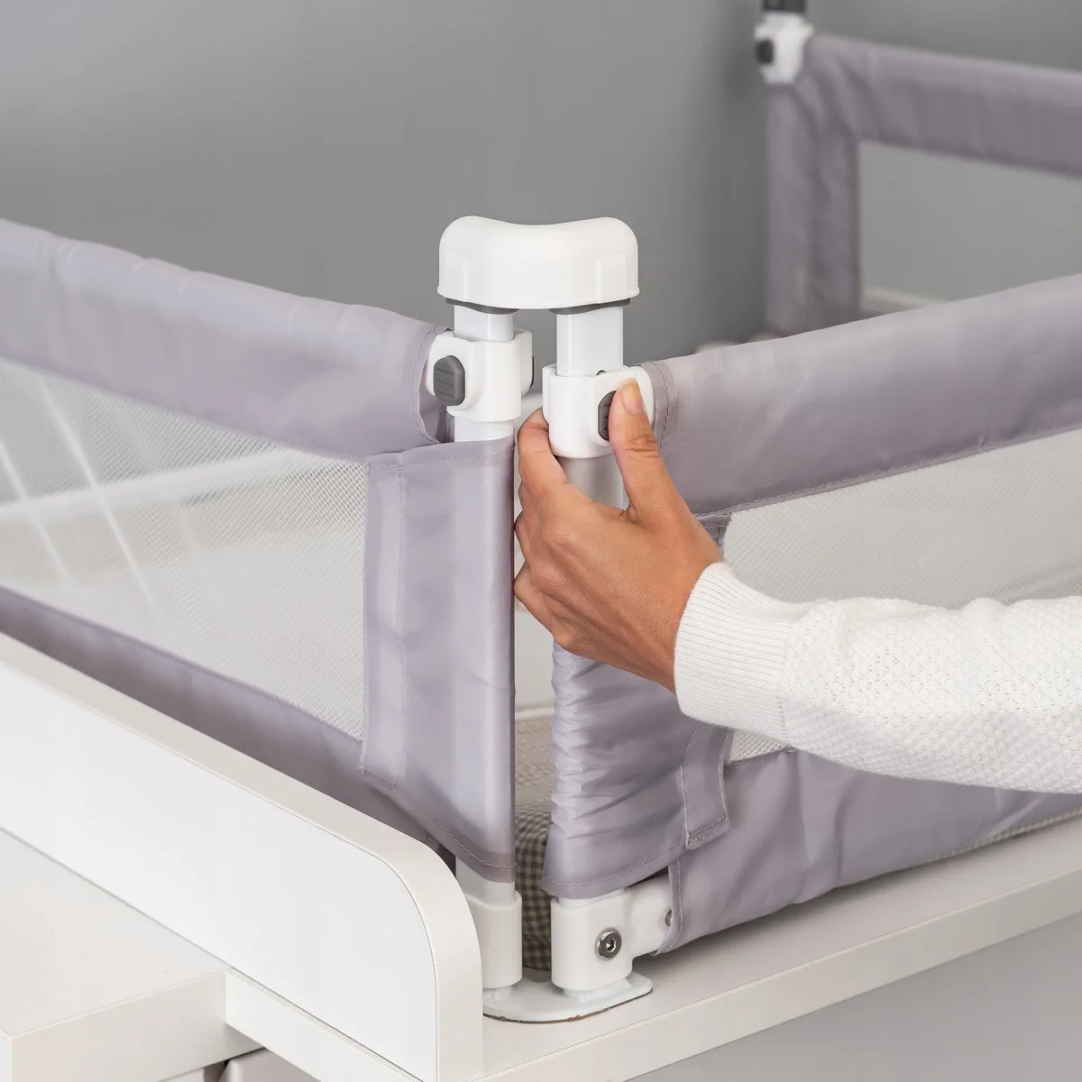 Aankleedkussen Barrière 80x75cm - Valbescherming Baby by Reer in Grey – product photo