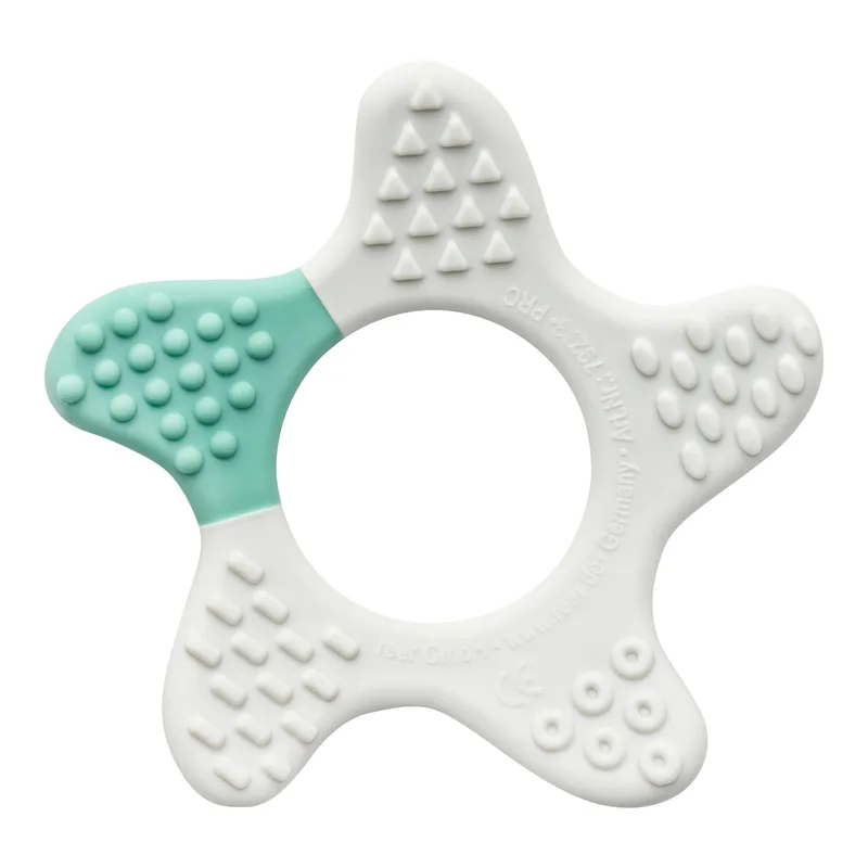 Beißring Stern aus Silikon de Reer en Tuerkis, 15,5 × 9,7 × 1,4 mm – photo produit 1 sur 3