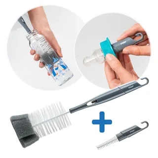 Flessen- en speenreiniger - 2-in-1 - Grijs by Reer – product photo 2 of 3