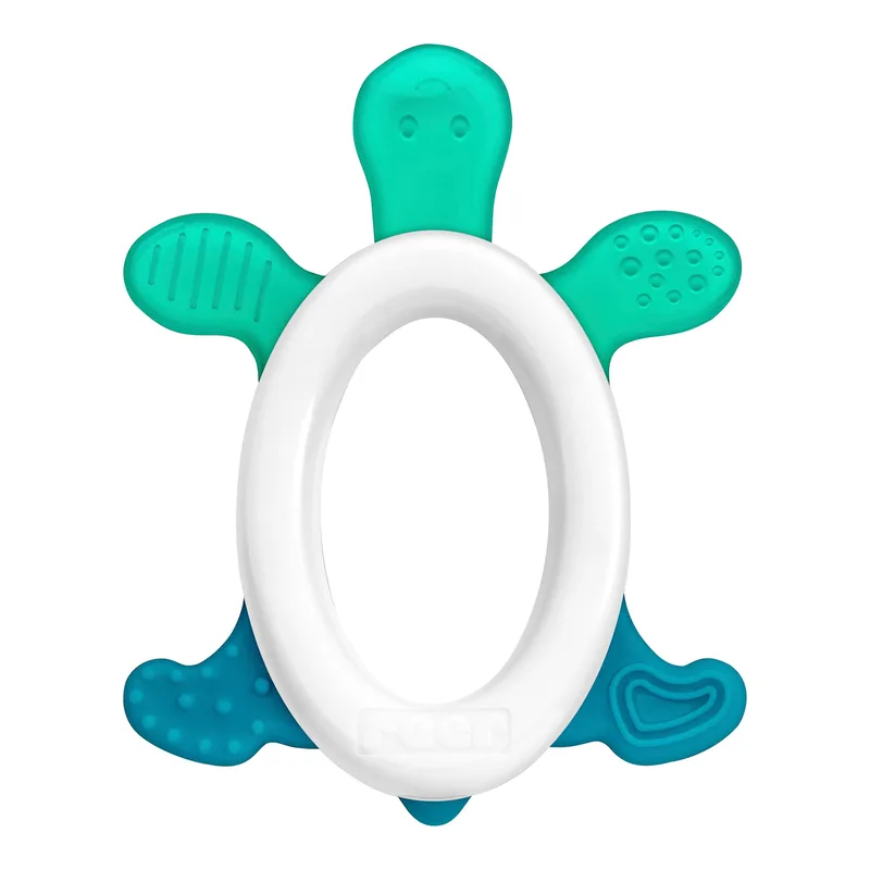 Kühlbeißring mit Rassel van Reer in Wit, Groen, Blauw, 17 × 11,6 × 1,3 mm – productfoto