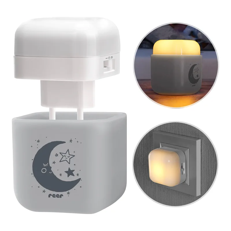 LED-Nachtlicht 2in1 SleepLight von Reer in Grau, 12 × 9,7 mm – Produktfoto 2 von 3