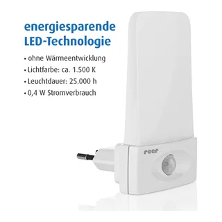 LED-Nachtlicht NightGuide mit Bewegungssensor van Reer in Wit, 10,9 × 9,5 × 6,8 mm – productfoto 2 van 3