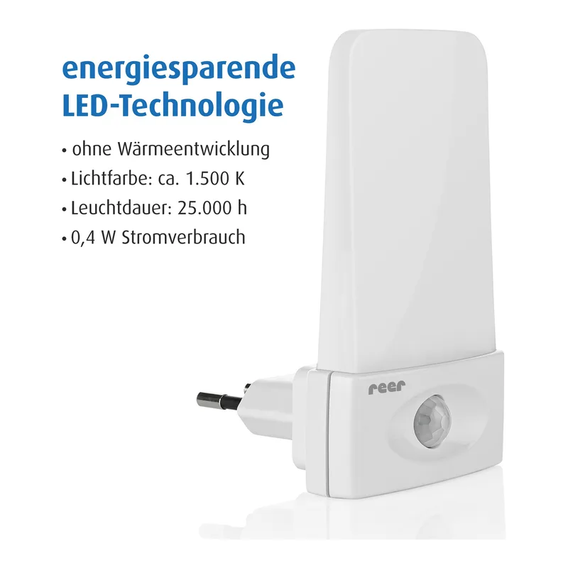 LED-Nachtlicht NightGuide mit Bewegungssensor van Reer in Wit, 10,9 × 9,5 × 6,8 mm – productfoto 2 van 3