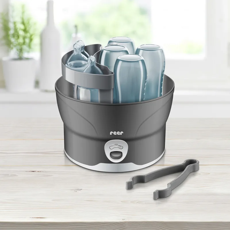 Sterilisator VapoMat S von Reer in Schwarz, 24 × 24 × 21 mm – Produktfoto 1 von 3