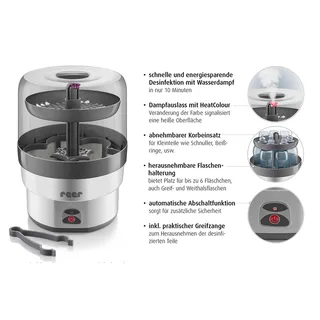 Sterilisator VapoMax by Reer in White, 330 mm – product photo 3 of 3