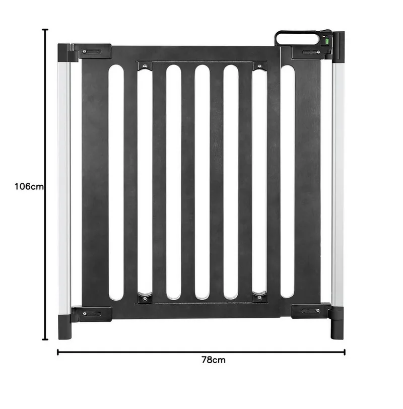 Treppenschutzgitter Türgitter 76–106cm Treppengitter Türschutzgitter Kindergitter (Stairway Treppengitter), Hundegitter Treppenschutzgitter Türschutz Sicherheitsgitter Türschutz van Reer in Zwart – productfoto 5 van 5