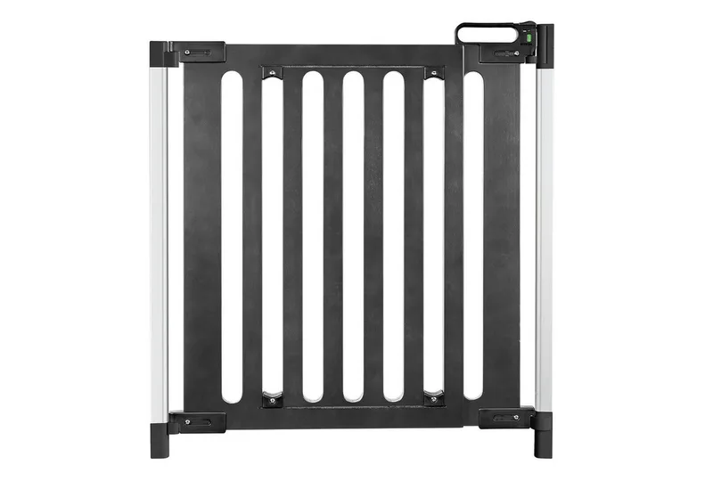 Treppenschutzgitter Türgitter 76–106cm Treppengitter Türschutzgitter Kindergitter (Stairway Treppengitter), Hundegitter Treppenschutzgitter Türschutz Sicherheitsgitter Türschutz van Reer in Zwart – productfoto 1 van 5