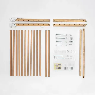 Tür- und Treppenschutzgitter Baukasten Klemm- & Schraubgitter van Reer in Naturel, 63 × 72 mm – productfoto 1 van 2