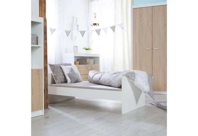 Babybett Gabriella 70 x 140 cm, Gitterbett höhenverstellbar, umbaubar zum Juniorbett by roba in White – product photo 3 of 4