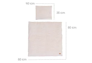 Babybettwäsche Lil Planet aus weichem Jersey - versch. Farben - Wiegenbettwäsche, Bio Baumwolle, 2 teilig, 80 x 80 cm - für Baby - Kinder - Jungen & Mädchen von roba in Frosty almond – Produktfoto 5 von 5