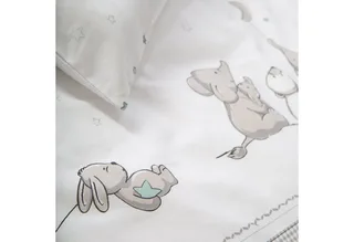 Babybettwäsche Wiegenset, 2 teilig, 2-teilige Wiegenbettwäsche von roba in Grau – Produktfoto 3 von 5