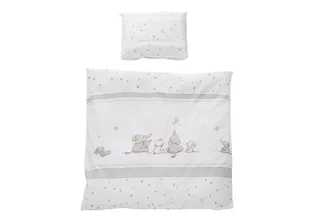 Babybettwäsche Wiegenset, 2 teilig, 2-teilige Wiegenbettwäsche von roba in Grau – Produktfoto 1 von 5