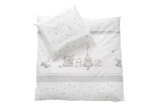 Babybettwäsche Wiegenset, 2 teilig, 2-teilige Wiegenbettwäsche von roba in Grau – Produktfoto 2 von 5