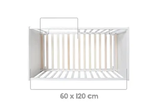 Babymöbel-Set Hamburg 2-teilig, (2-tlg), Beistellbett & schmale Wickelkommode von roba in Weiß – Produktfoto 5 von 5