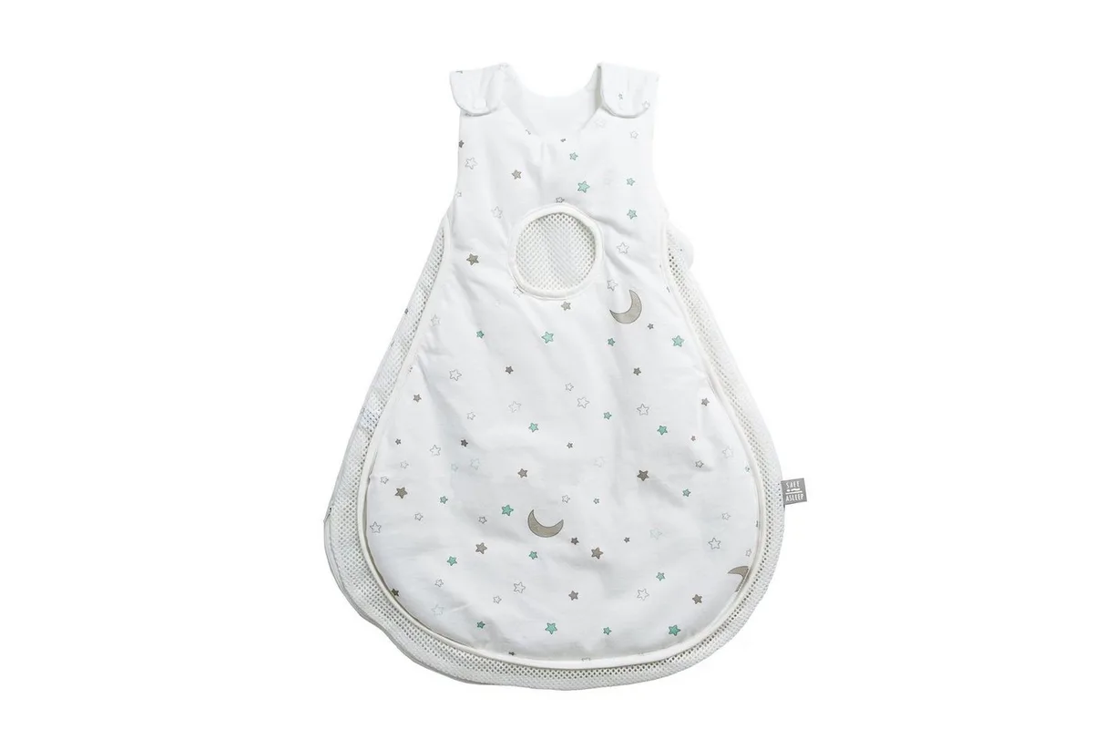 Babyschlafsack safe asleep®, Babyschlafsack, Baumwolle & Jersey von roba in Weiß – Produktfoto