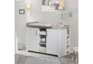 Babyzimmer-Komplettset Felicia, Gitterbett & breite Wickelkommode, umbaubar zum Juniorbett von roba in Weiß – Produktfoto 3 von 5