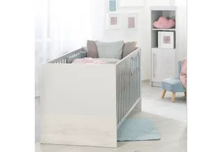 Babyzimmer-Komplettset Maren 2, Gitterbett, Wickelkommode, 3-türiger Drehtürenschrank, umbaubar by roba in Grey – product photo 4 of 5