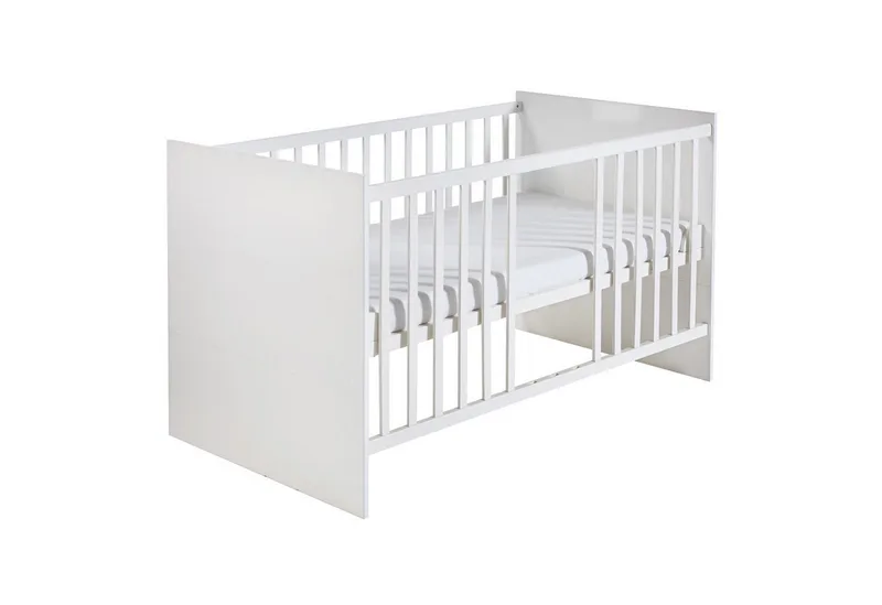 Babyzimmer-Komplettset Maren, Gitterbett, Wickelkommode & 3-türiger Schrank, umbaubar by roba in White – product photo 5 of 5