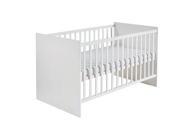 Babyzimmer-Komplettset Maren, Gitterbett, Wickelkommode & 3-türiger Schrank, umbaubar by roba in White – product photo 4 of 5