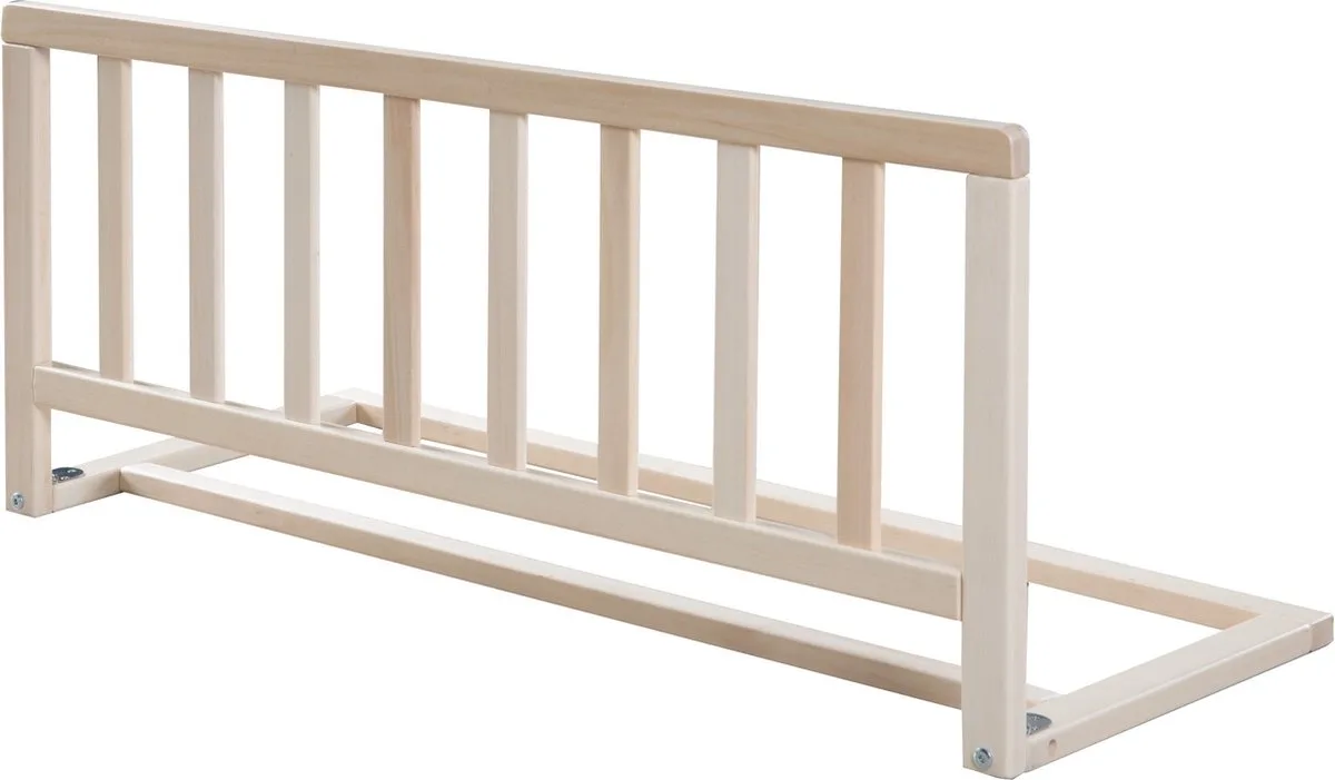 Bedhekje 90 cm - Veilige Uitvalbescherming voor Baby's en Kinderen - Hout van roba in Natuurlijk – productfoto