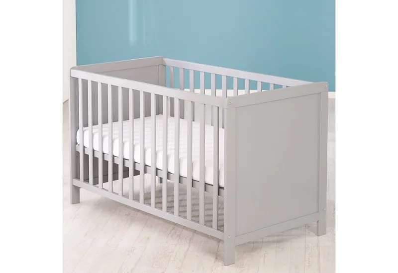 Beistellbett Gitterbett, Babybett 60 x 120 cm, 6-fach höhenverstellbar, taupe by roba in Grey – product photo 4 of 5