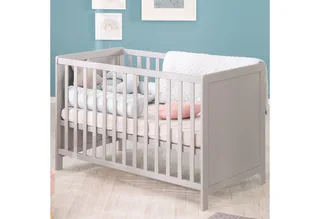 Beistellbett Gitterbett, Babybett 60 x 120 cm, 6-fach höhenverstellbar, taupe by roba in Grey – product photo 5 of 5