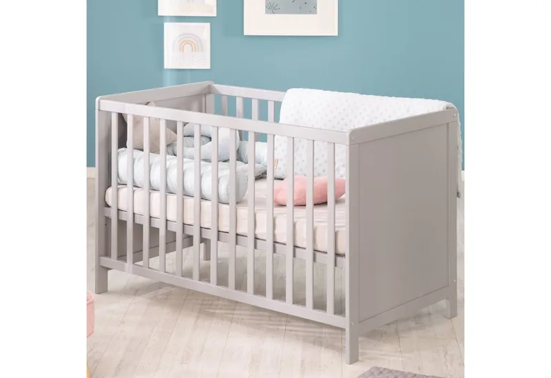 Beistellbett Gitterbett, Babybett 60 x 120 cm, 6-fach höhenverstellbar, taupe by roba in Grey – product photo 5 of 5