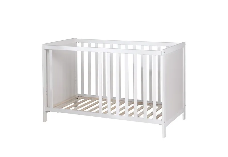 Beistellbett Gitterbett, Babybett 60 x 120 cm, 6-fach höhenverstellbar, taupe by roba in White – product photo 4 of 5
