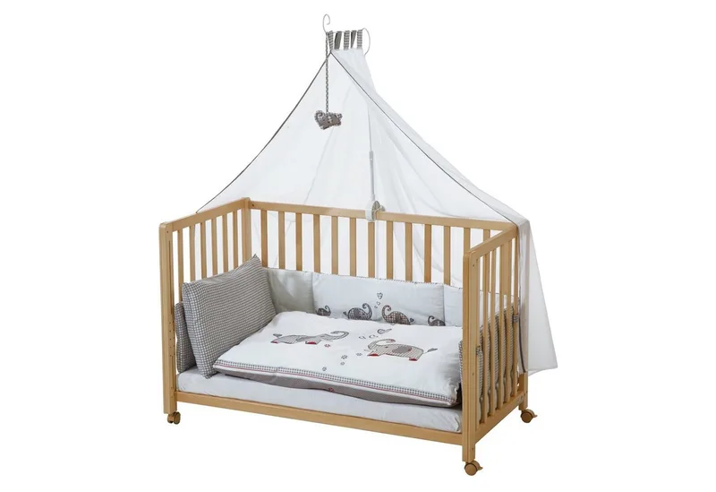 Beistellbett Room Bed, Beistellbett zum Elternbett mit kompletter Ausstattung von roba in Beige – Produktfoto 3 von 4