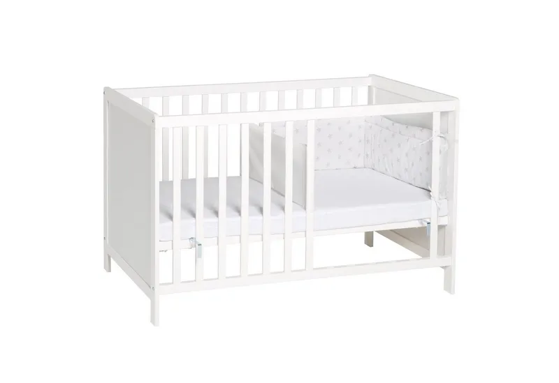 Beistellbett Sterne grau, wandelbares Beistellbett & Babybett by roba in White – product photo 4 of 5