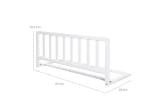 Bedhekje 90 cm - Veilige Uitvalbescherming voor Baby's en Kinderen - Hout Wit van roba in Wit – productfoto 3 van 3
