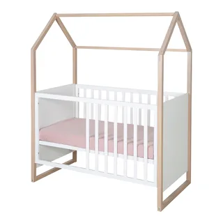 Hausbett Cabane 60x120 cm von roba in Weiß, Natur, 67,2 × 153 mm – Produktfoto 1 von 3