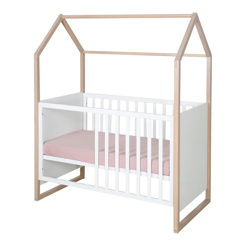 Hausbett Cabane 60x120 cm von roba in Weiß, Natur, 67,2 × 153 mm – Produktfoto 1 von 3