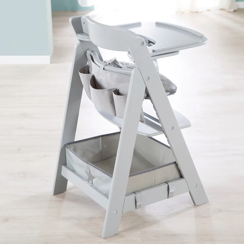 Hochstuhl Organiser Set für roba Hochstühle (2-tlg) - Mit Stern Motiv, Für Sit Up & Born Up Babyhochstühle - Box & Tasche zum Einhängen by roba in Grey – product photo 3 of 3