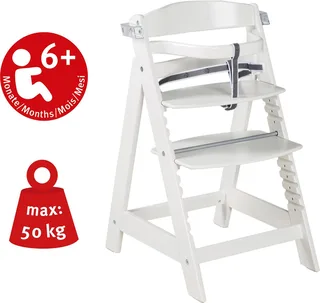 Hochstuhl Treppenhochstuhl Sit Up Click & Fun, aus Holz by roba in White – product photo 4 of 5