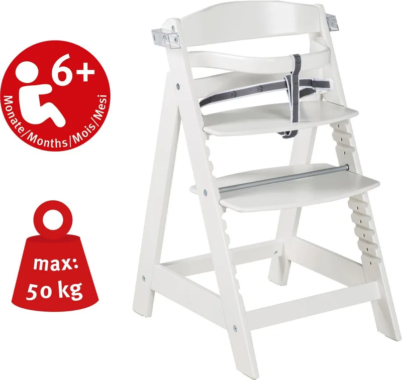 Hochstuhl Treppenhochstuhl Sit Up Click & Fun, aus Holz by roba in White – product photo 4 of 5