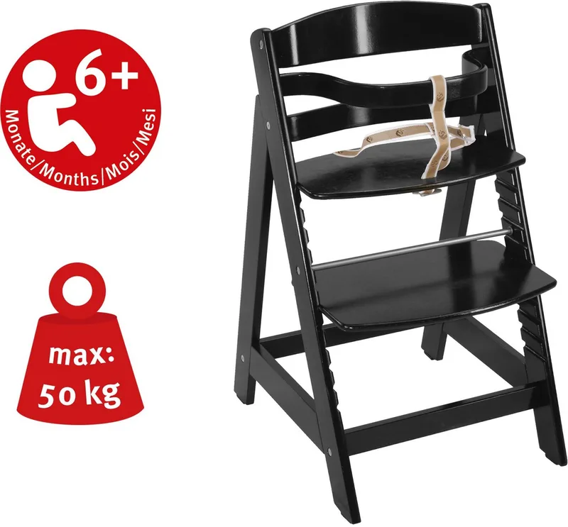Hochstuhl Treppenhochstuhl Sit up III, aus Holz by roba in Black – product photo 3 of 5