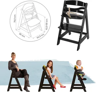 Hochstuhl Treppenhochstuhl Sit up III, aus Holz by roba in Black – product photo 2 of 5