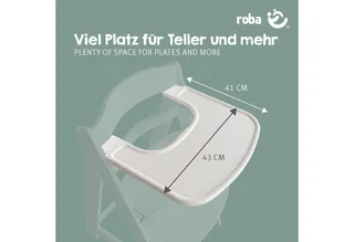 Hochstuhltablett Essbrett für roba Hochstuhl Sit Up Flex, Liv Up & Born Up, Plastik, (Kompatibel mit Gurtsystem und Hochstuhlauflagen), Schnelle Klickbefestigung - Einfache Reinigung von roba in Weiß – Produktfoto 5 von 5